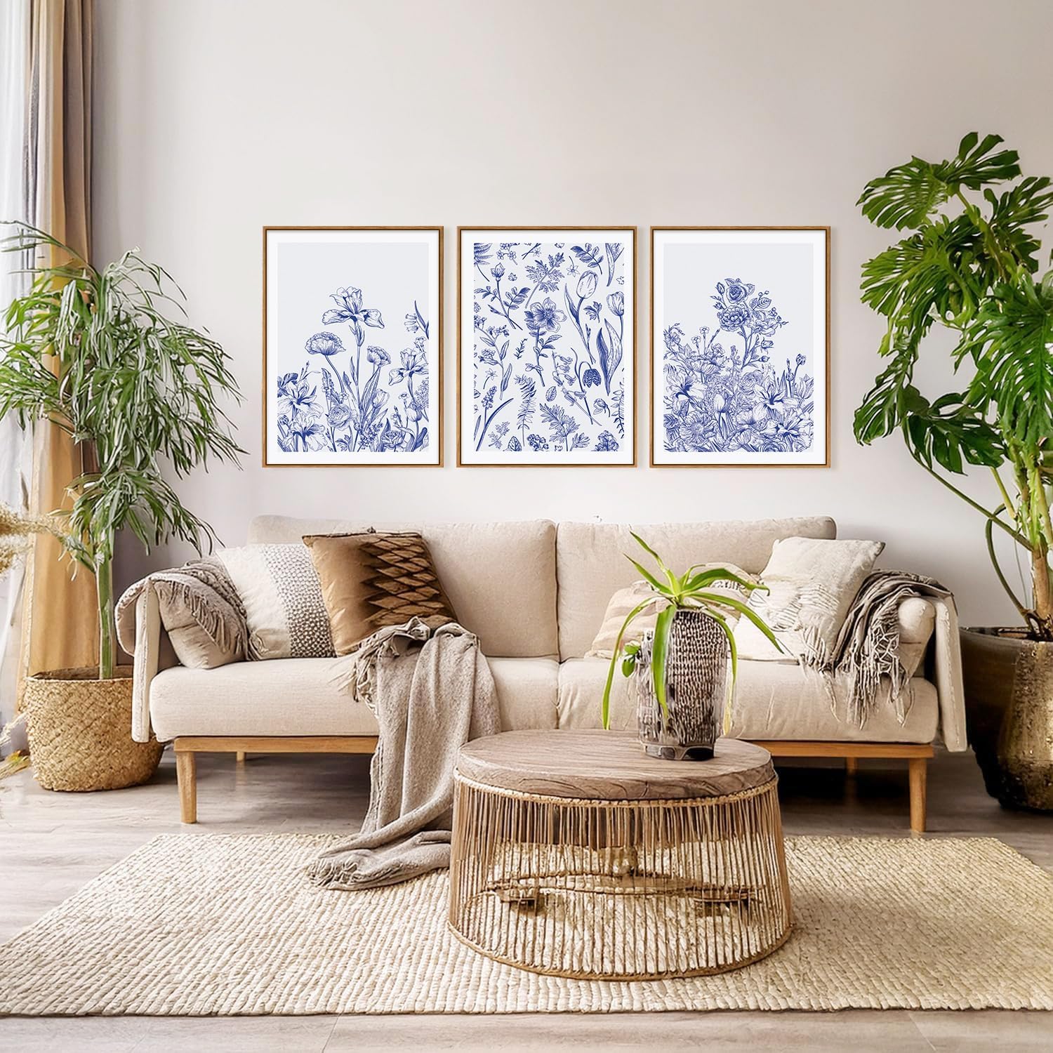 Tinonedraw Classic Chinoiserie Framed Canvas Wall Art – image 5