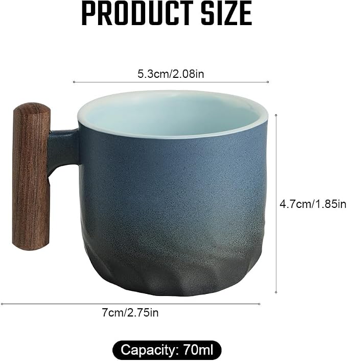 Vicloon Espresso Cups, Ceramic Coffee Mug – image 2