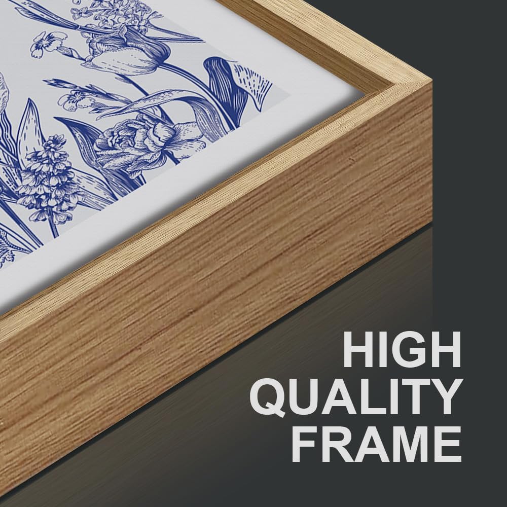 Tinonedraw Classic Chinoiserie Framed Canvas Wall Art – image 2