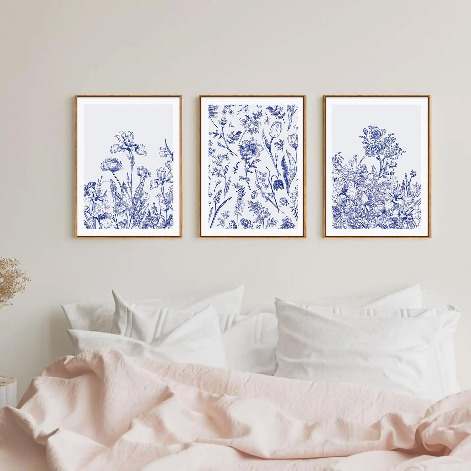 Tinonedraw Classic Chinoiserie Framed Canvas Wall Art – image 3